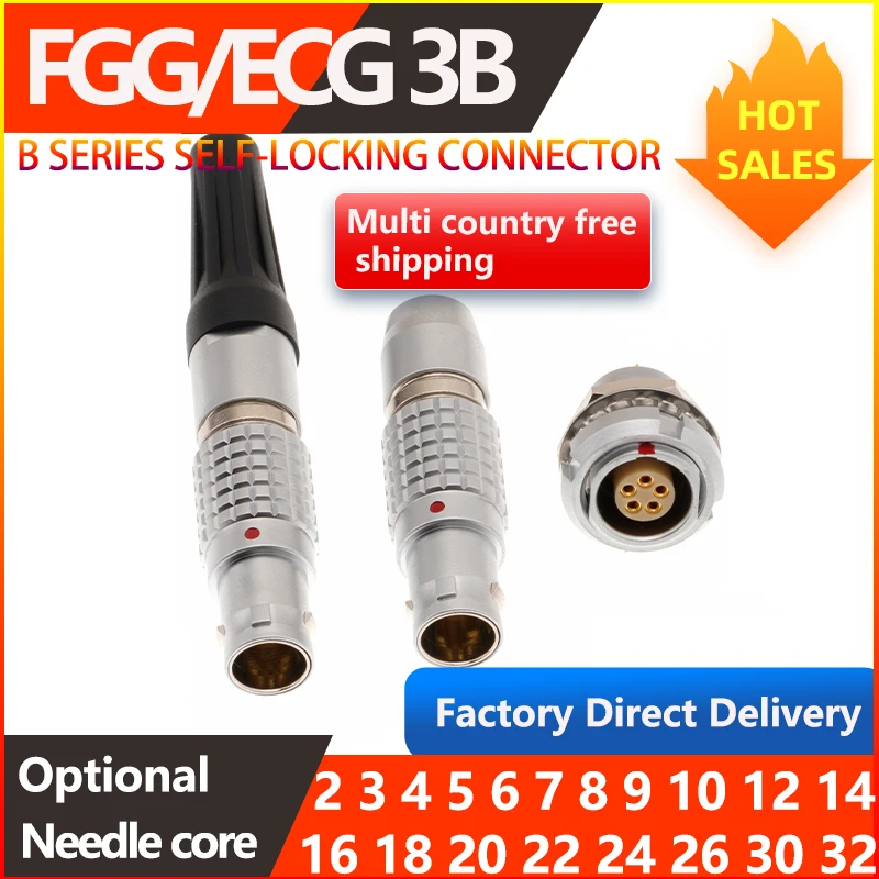 

FGG.ECG 3B.2.3.4.5.6.7.8.9.10.12.14.16.18.20.22.24.26.30.32 pin metal push-pull self-locking plug and socket, widely used