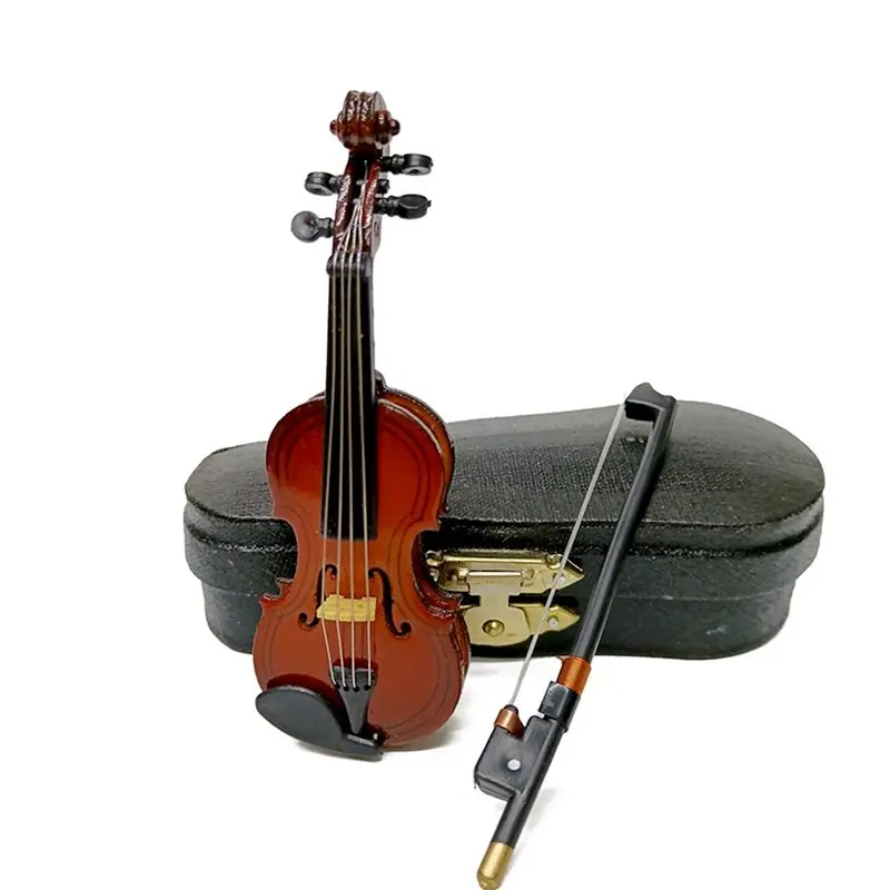 【SPECIAL】2Pcs 8Cm Mini Musical Instruments, Violin Model Ornaments, Home Accessories, Birthday Craft Gifts