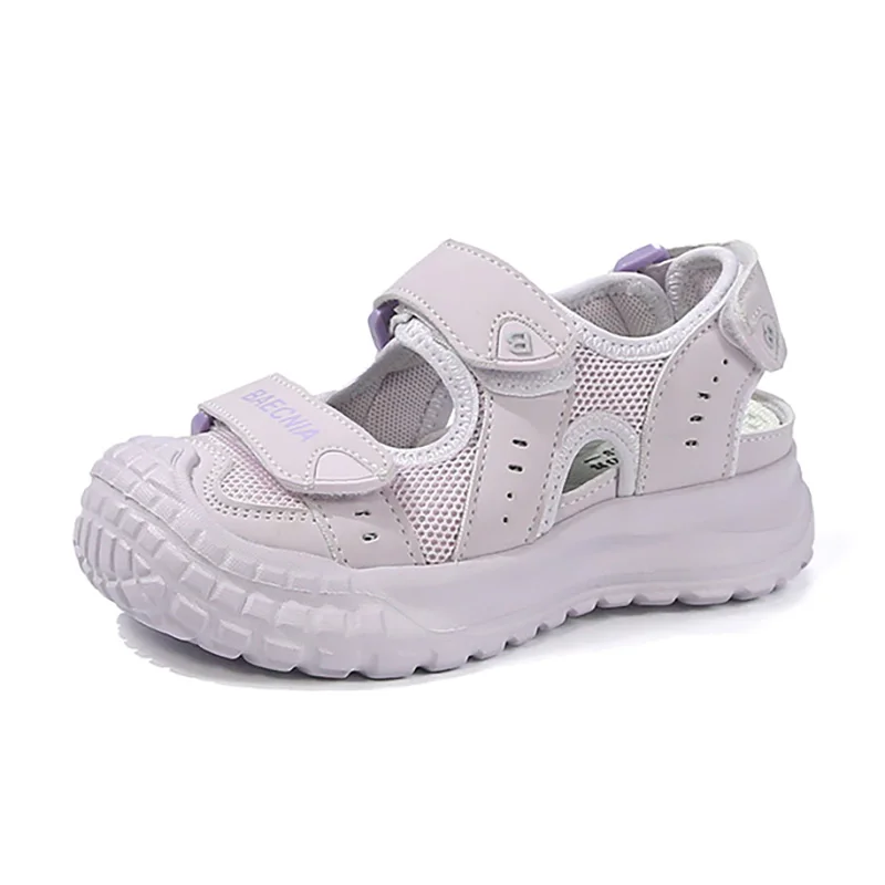 

2025 New Style for Girls Thick Bottom Toddler Beach Barefoot Shoes Children's Hollow Shoes Summer Casual Sneakers for Girl