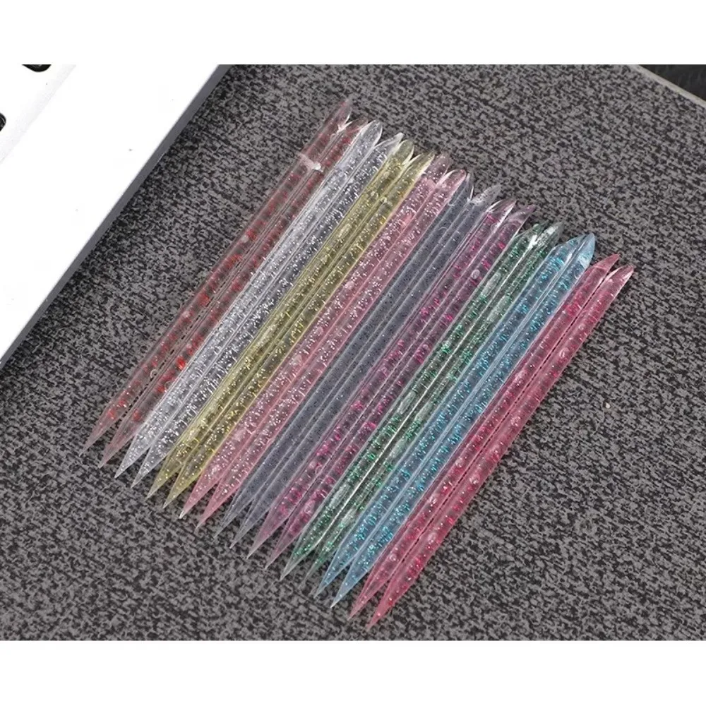 50/100 Stücke Wiederverwendbare Kristall Stick Professionelles Design Kristall Material Doppelkopf Nail art Werkzeug Nagelhautschieber Multifunktional