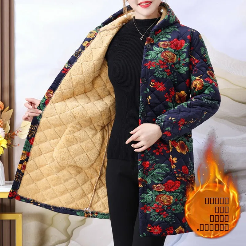 

Женское зимнее хлопковое пальто с подкладкой Thiened Fce, рабочая одежда, свободная одежда с длинным рукавом и воротником-стойкой для офиса