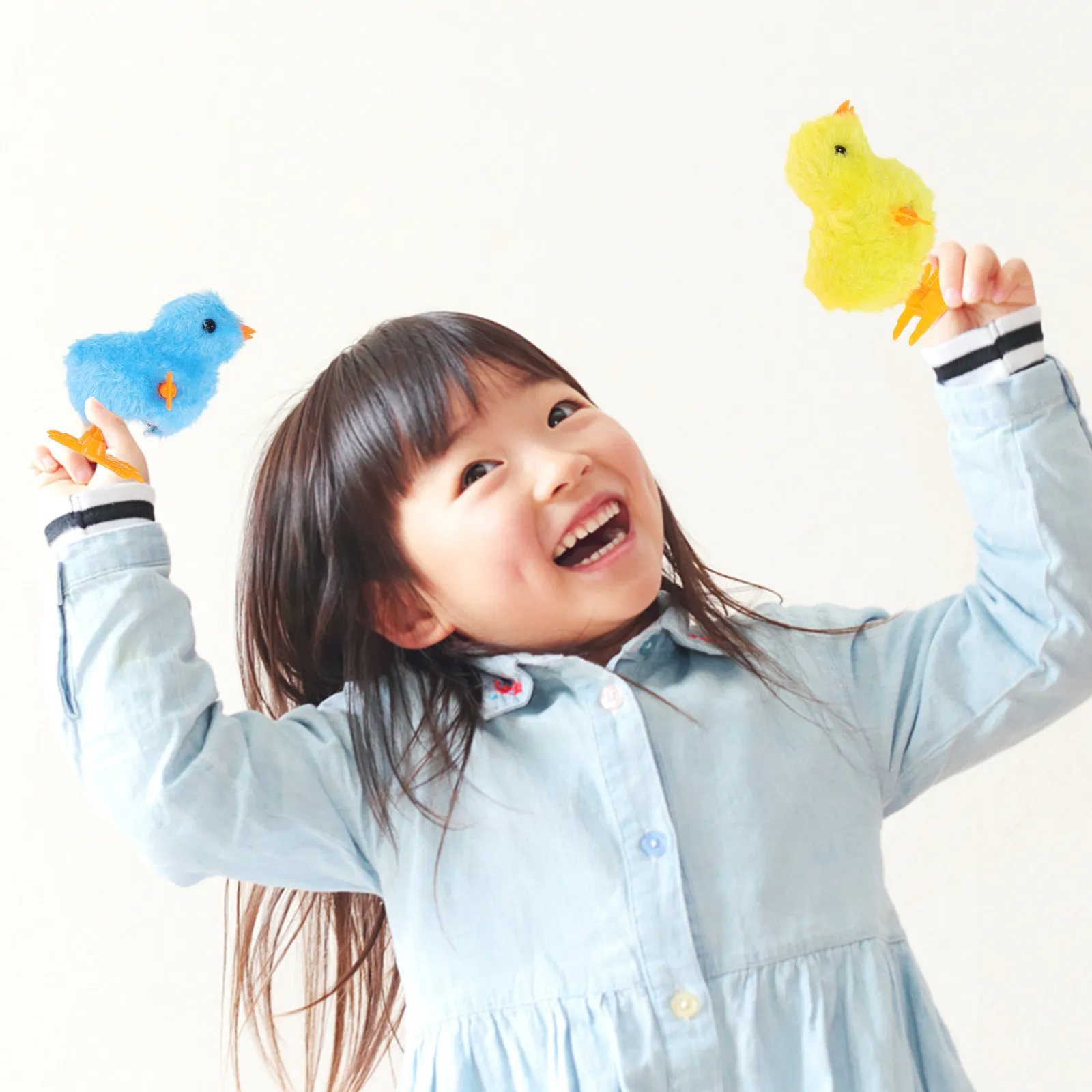 

7Pcs Wind Up Chick Spring Walking Hopping Animal Easter Basket Filler Party Favor Stocking Stuffer for Kids Toddlers Spring