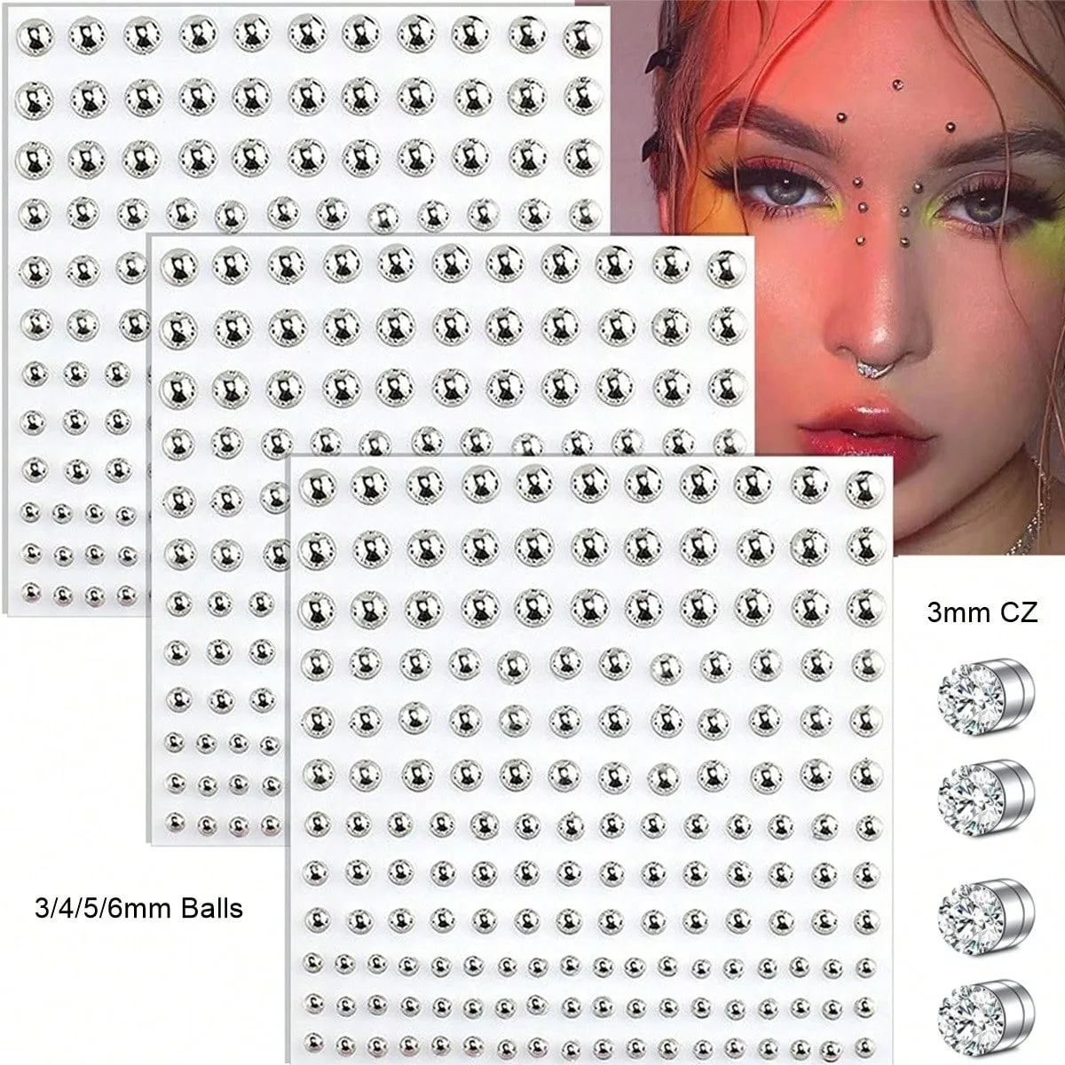 Fake Piercing Jewelry, Fake Nose Stud Fake Lip Ring Fake Ear