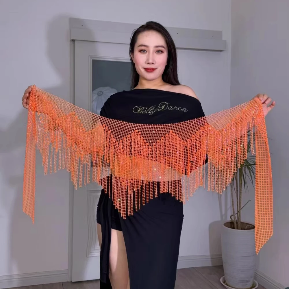 

Belly Dance Hip Scarf for Women's High End Triangular Tassel Belt for Girls Latin Modern Dance Professional Practice Waist Chain