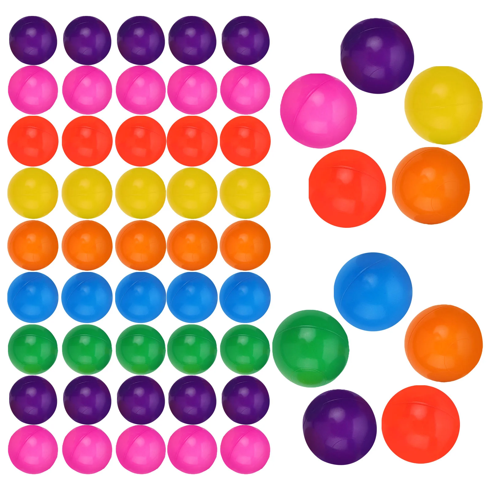

50 Pcs Toy Ball Ocean Baby Bobo Crush Proof Play Balls Round Shaped Plastic Christmas