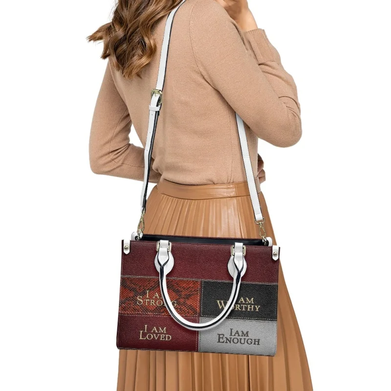 Bolsa Crossbody de couro PU vintage, Pequena bolsa de ombro, Embreagem de alça superior personalizada, Custom Your Name Image Handbag, Moda