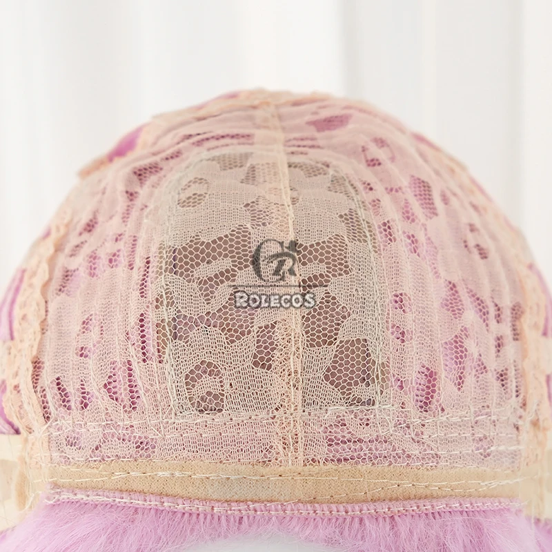 ROLECOS cheveux synthétiques jeu LOL Prestige esprit fleur Lux Cosplay perruques Lux Halloween 50 cm femmes longue rose perruque cheveux synthétiques