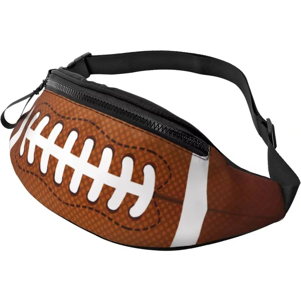 American Football Fanny Packs Travel Waist Pack for Adults Crossbody Bag Sling Pocket Belt Bag with Adjustable Strap for Sports