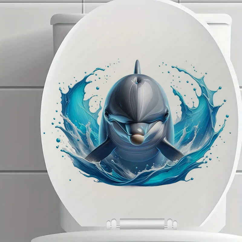 MT832# Beautiful Dolphin Stickers, Bright Wall for Home, Cabinet, Door,Toilet,Decoration, Vinyl Car Decals, Outdoor Indoor Use