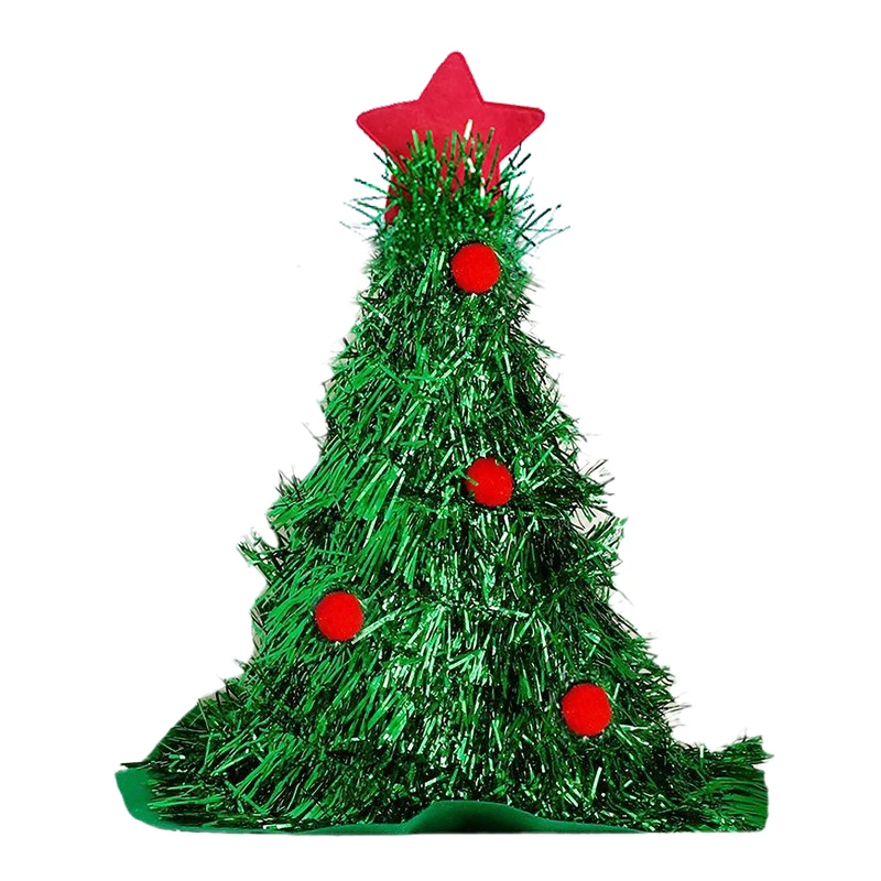 Christmas Tree Hats for Adult Party Costume Christmas Carnival Party Performance Dress up Festival Props