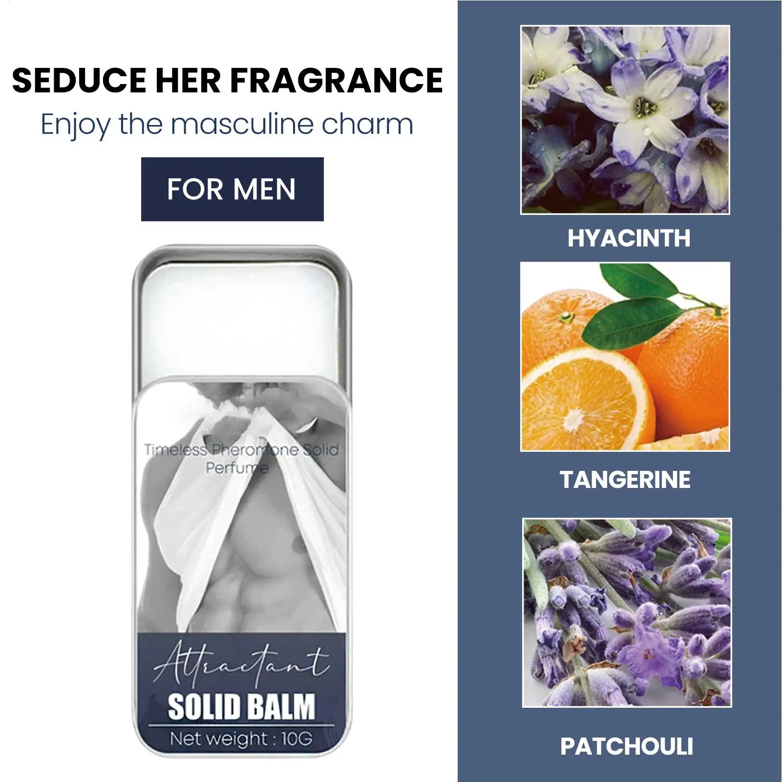 Perfumes para homens Perfume sólido Feromônio Colônia para casa Perfume Bálsamo sólido para homens Bálsamo sólido portátil Perfume