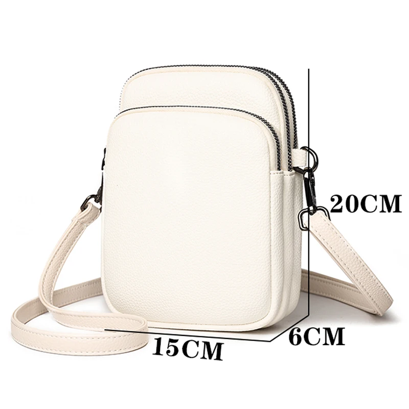 Bolso cruzado de piel de vaca 100% auténtica para mujer, bandolera de diseñador para teléfono móvil, novedad