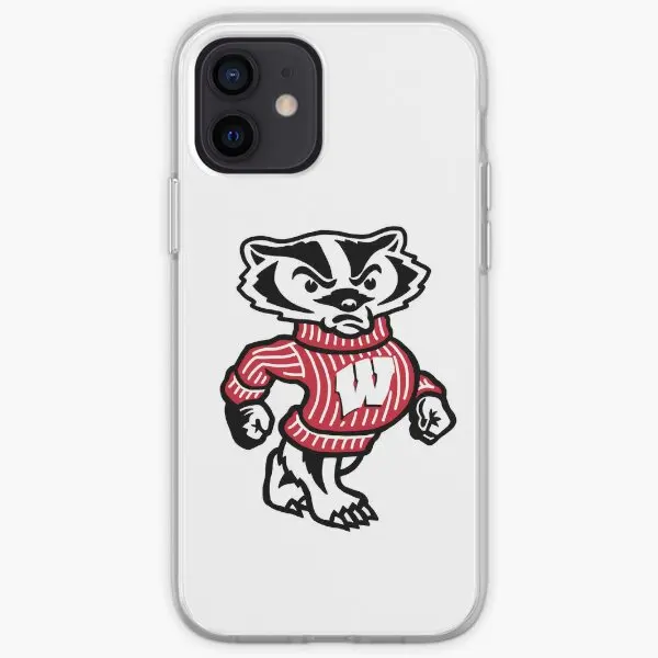 University Of Wisconsin Bucky Red Badger  Phone Case Customizable for iPhone X XS XR Max 11 12 13 14 Pro Max Mini 6 6S 7 8 Plus