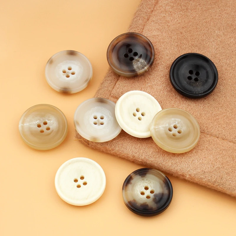 15/18/20/23/25mm Resin Button Four Eye Button for Crafts Wedding Decor Suit Jacket Coat Windbreaker Cardigan Sewing Accessories