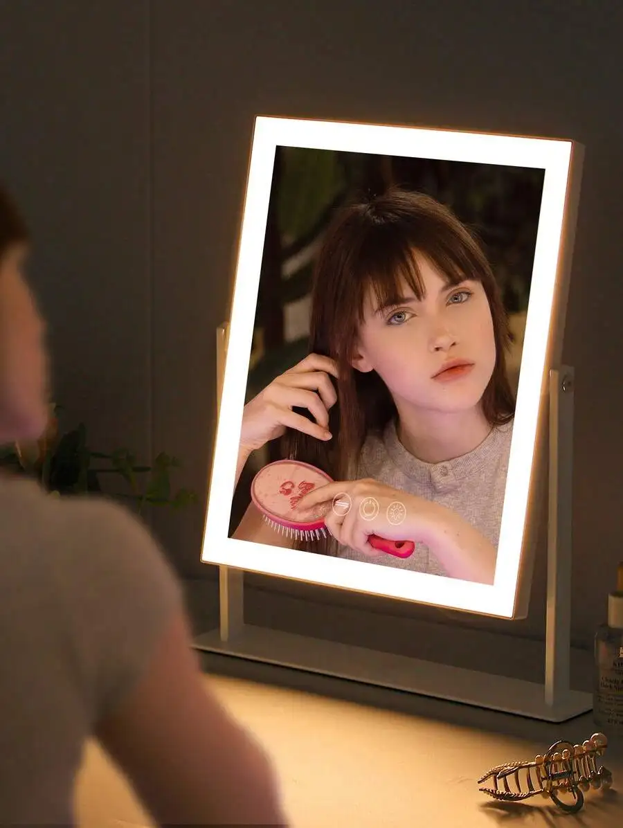 Adjustable 3-Light Color Vanity Mirror With Smart Touch Controls For Gorgeous Rooms And Bedrooms, Makeup Mirror, Detachable 10x
