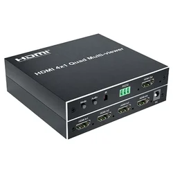 4k HDMI Quad Multi-viewer 1080P 60Hz 4 Channel Split Screen HDMI Switch 4x1 Multiviewer for PS4 Camera Laptop PC To TV Monitor