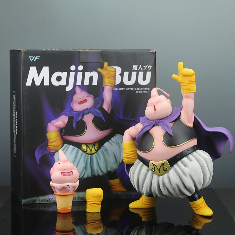 Dragon Ball Z 32 cm Anime Figura Majin Buu Fat Buu A doppia testa A doppia mano Action Figures in PVC Collezione Modello Giocattoli Regalo per bambini