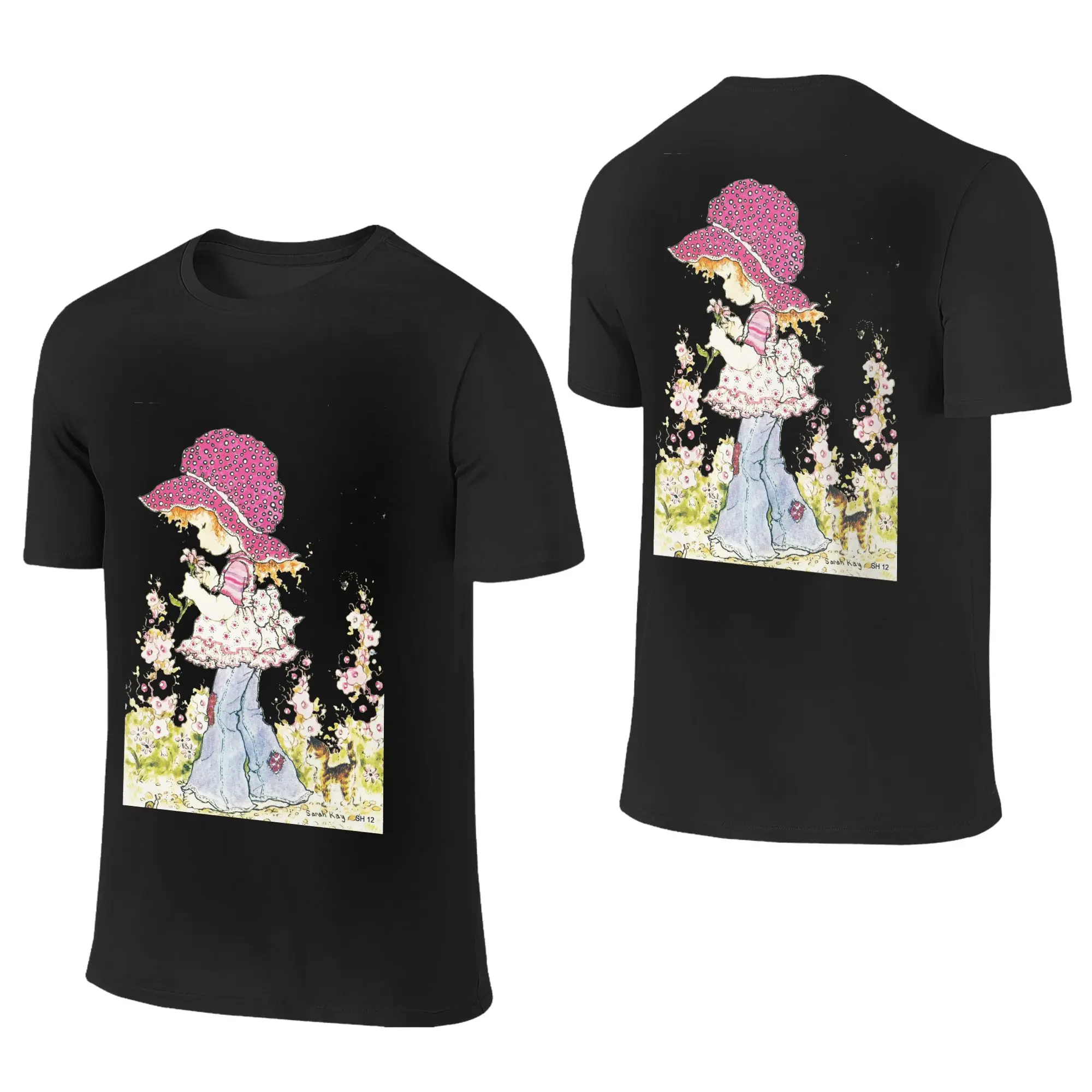 100% Cotton Sarah Kay Girl T-Shirt Men's Double Sided T Shirt Men Round Neck Summer Shirts Tops S-6XL