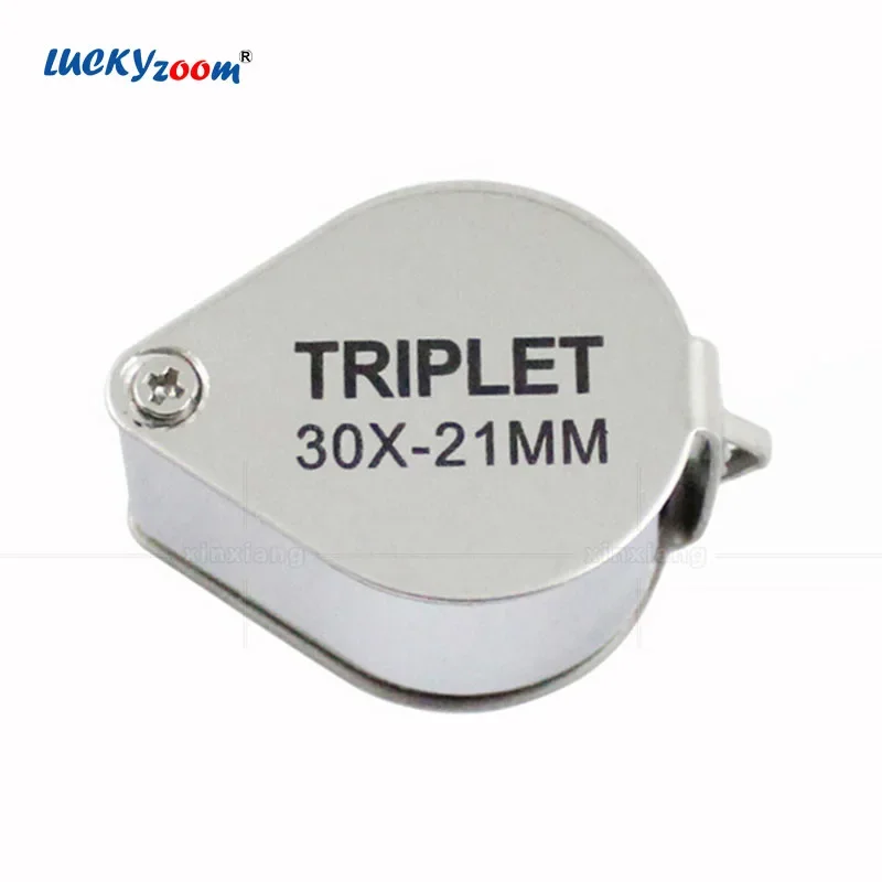 Foldable Pocket Magnifier 10X 20X 30X Metal Mini Magnifying Glass Handheld Silver Jewelry Loupe Portable Gift Folding Lupa