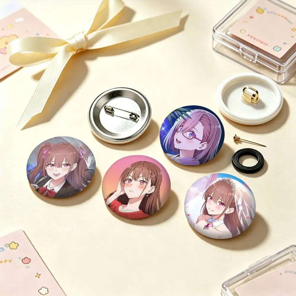 2.5 Dimensional Seduction Cute Anime  25 32 44 58 75mm Badges Personalized Round Brooches Pins Accessory Gift