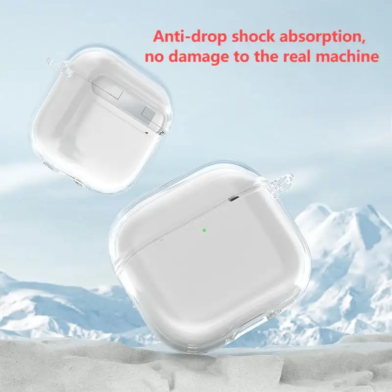 Custodia morbida in TPU trasparente per Airpods 4 Custodia protettiva trasparente per auricolari Apple Accessori per auricolari wireless