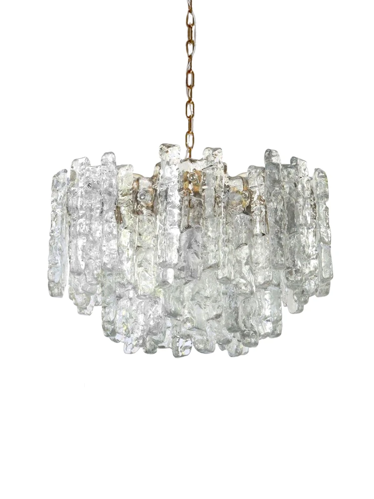 Ice Melting Chandeliers LED Glass Lighting Fixture Italy Designer Modern Hanging Lamp for Ceiling Dining Room Decor Lustre Hall