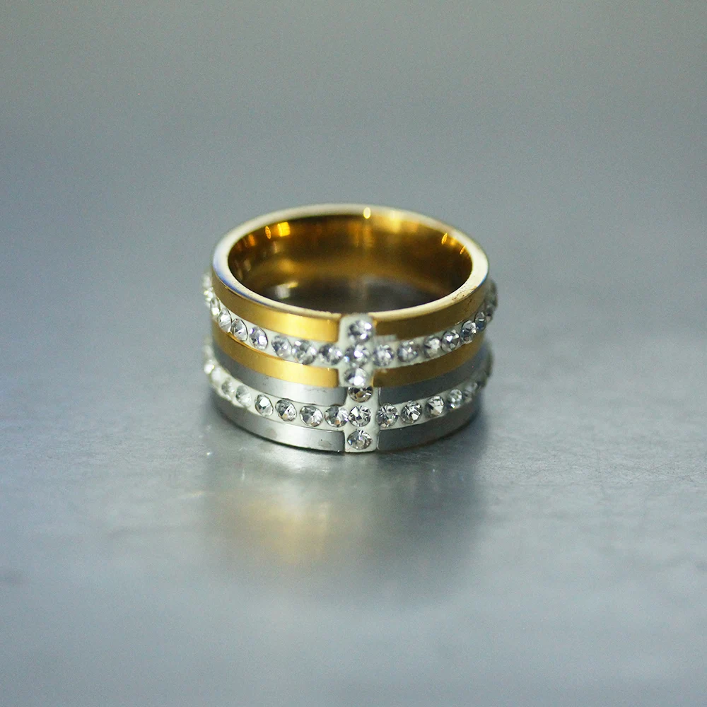 Bague de fiançailles en argent avec croix de Jésus pour femme, cubique sur les patients, bracelet de mariage, bague CZ, accessoires de bijoux, 1 PC