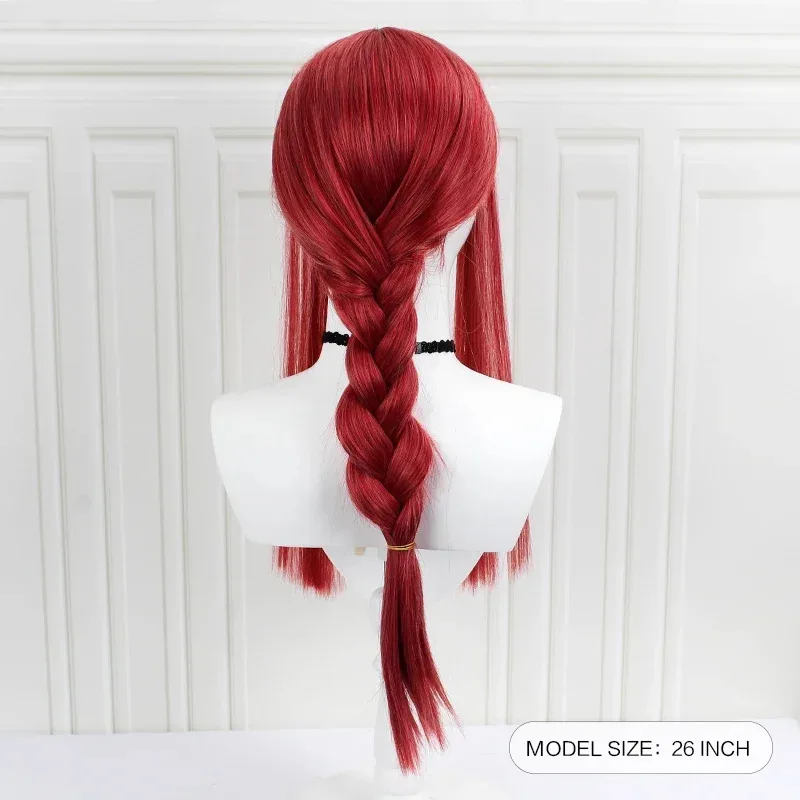 2026 Anime Chainsaw Man Makima Long Rose Red Cosplay Wig Role Play Halloween Synthetic Hair view 3