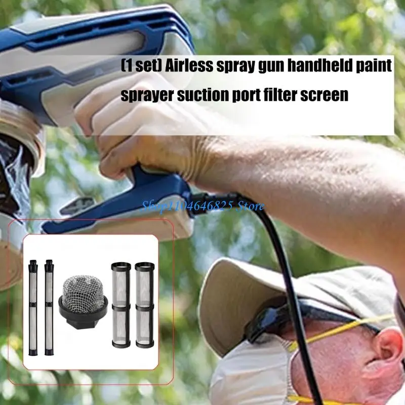Pulverizador pintura, filtro entrada succión, reemplazo colador, flujos altos, pantalla malla plástico vida