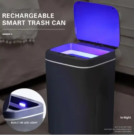 16L Smart Trash Can Dustbin Automatic Touch Bathroom Garbage Toilet Recycle Waste Bin Kitchen Sensor Basket for Rubbish Bucket ￼