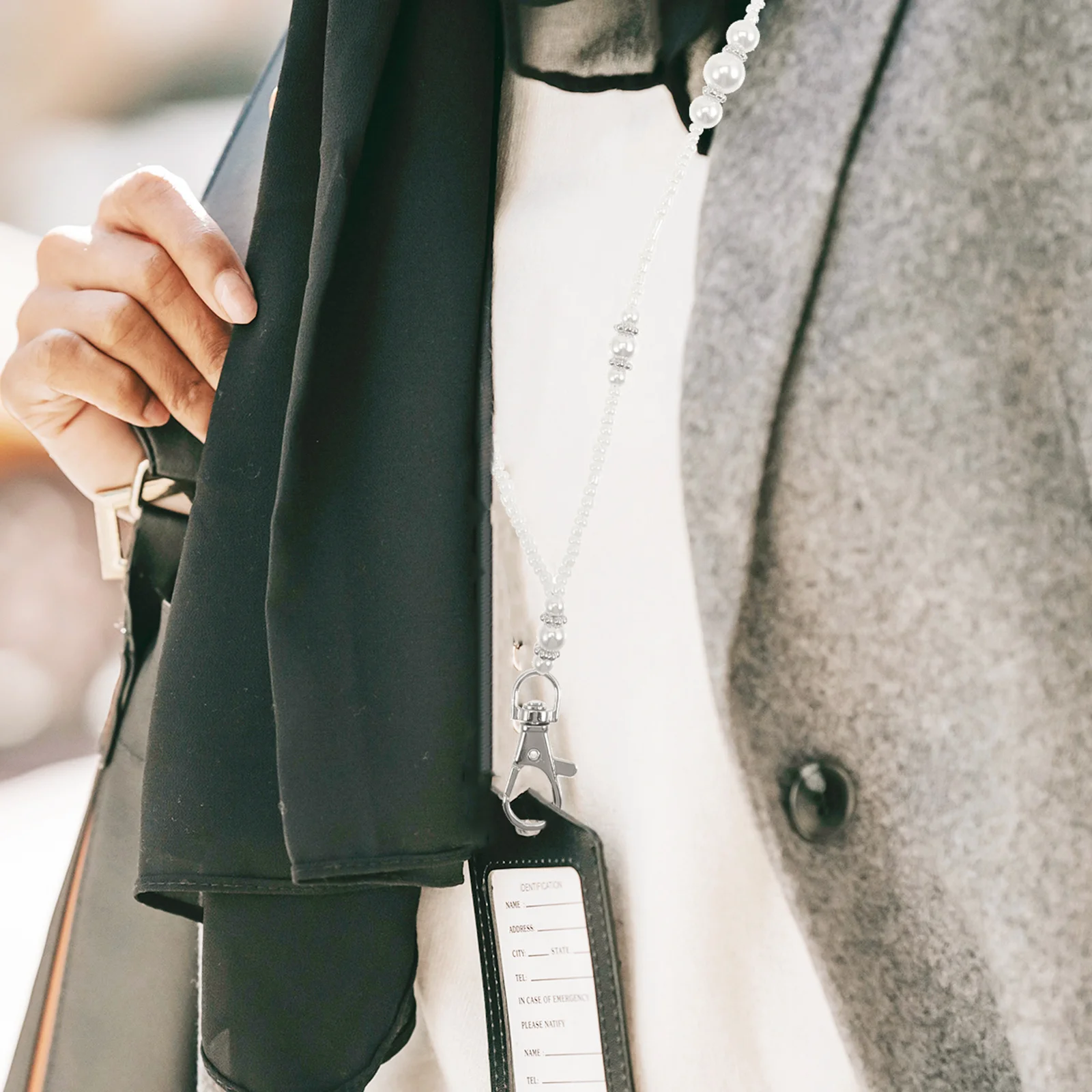 اللؤلؤ الحبل للنساء بطاقات الهوية مفاتيح محافظ سماعات USB النمط الكلاسيكي مطرز اسهم كروز بطاقات السفينة شارة حامل الأشرطة #1