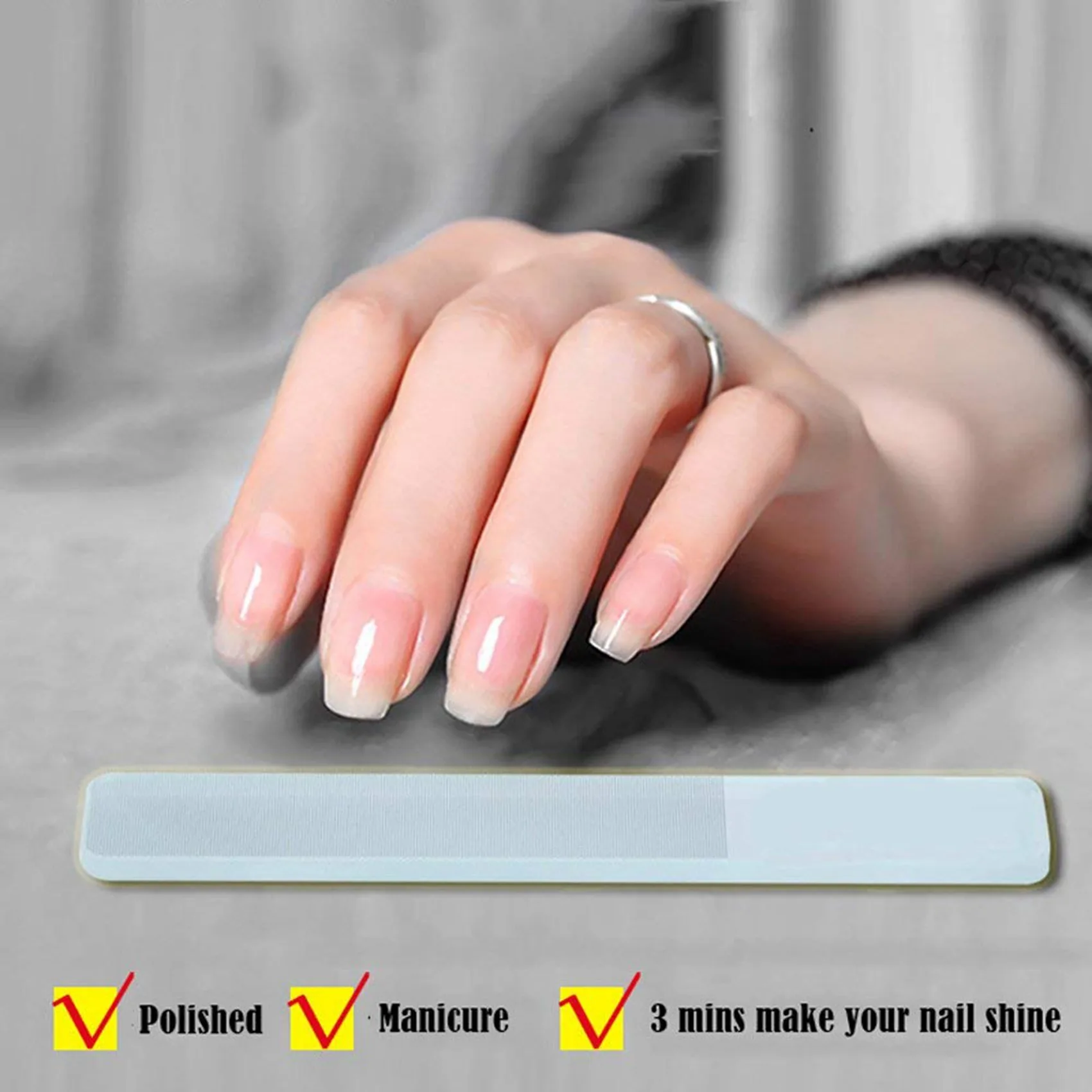 4X Glass Nail Shiner - Nano Glass Nail Files Crystal Nail Buffer Shine Polisher For Natural Fingernails Toenails