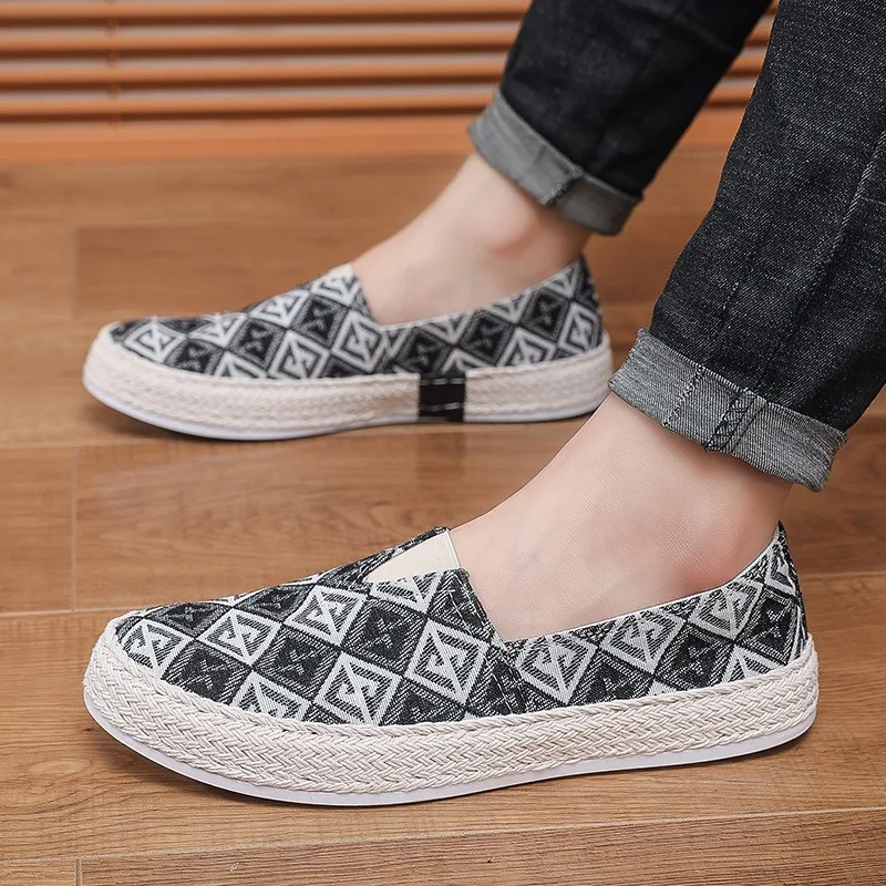 Espadrilles Man Shoes Designer Slip on Canvas Shoes for Man Comfortable and Breathable Loafers Shoes for Man Alpargatas Hombre