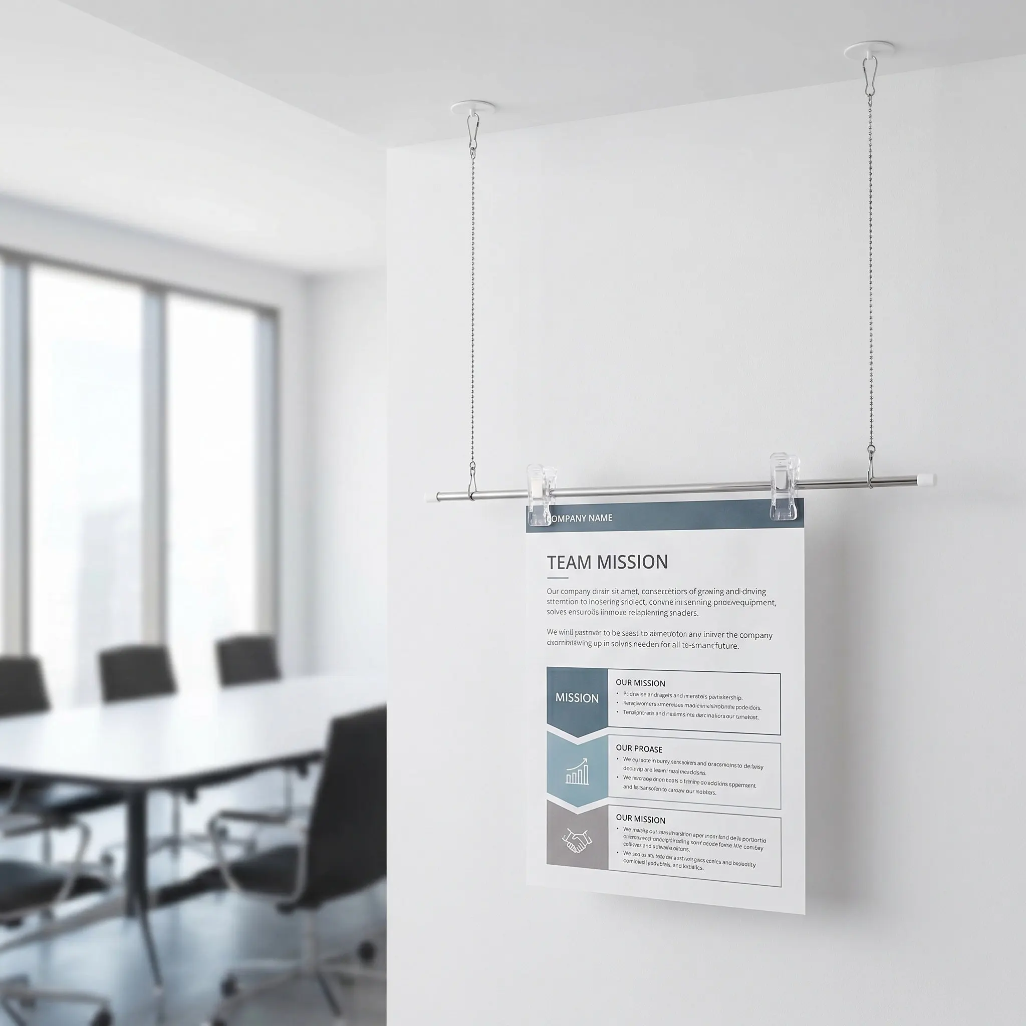 Advertising Hanging Flagpole Plastic Metal Poster Pole Clamp for Posters Prints Photos Wall Scroll Painting Hanger