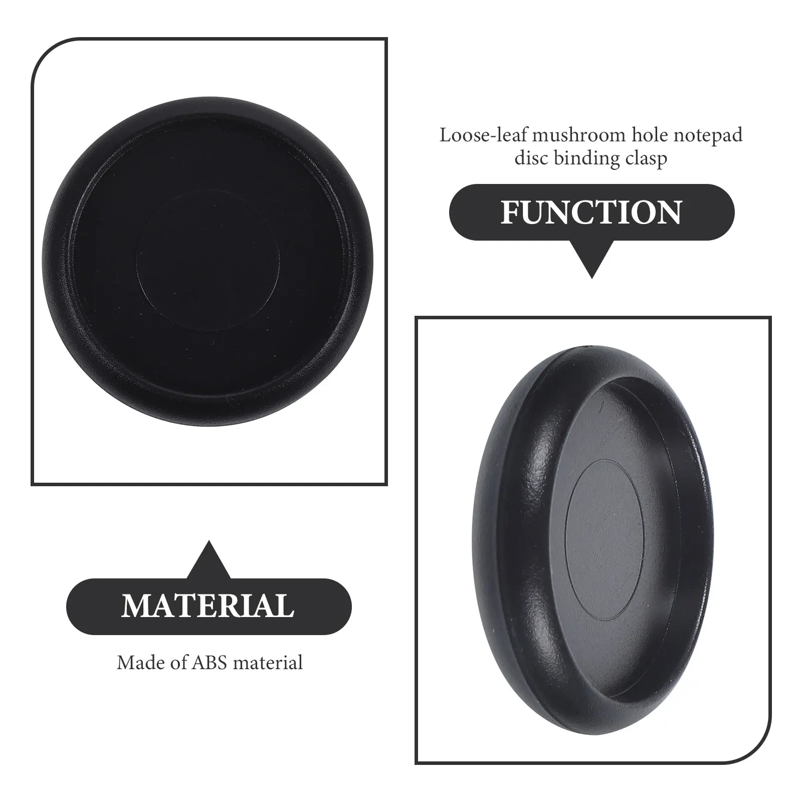 

44 Pcs Binder Rings Notepad Binding Buckle Plastic Discbound Expansion Discs Mini Binder Supplies Loose Leaf Ring Office