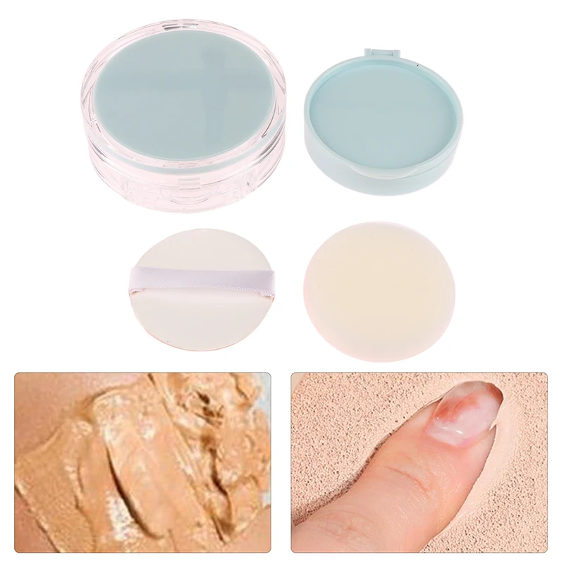 صندوق منتفخ وسادة هوائية فارغة قابل لإعادة الاستخدام، حاوية مكياج محمولة لمستحضرات التجميل مع مرآة إسفنجية لبودرة كريم أساس BB #3