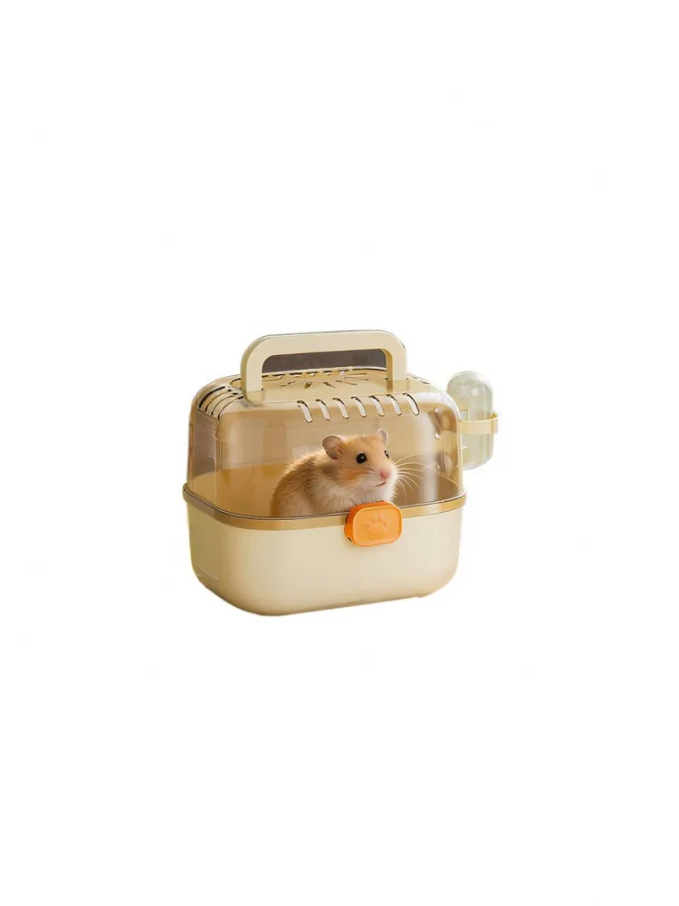 Porte-voyage anti-fuite pour Hamsters – Petite Cage portable pour animaux de compagnie avec loquets sécurisés, étui portable ventilé (certifié CE)