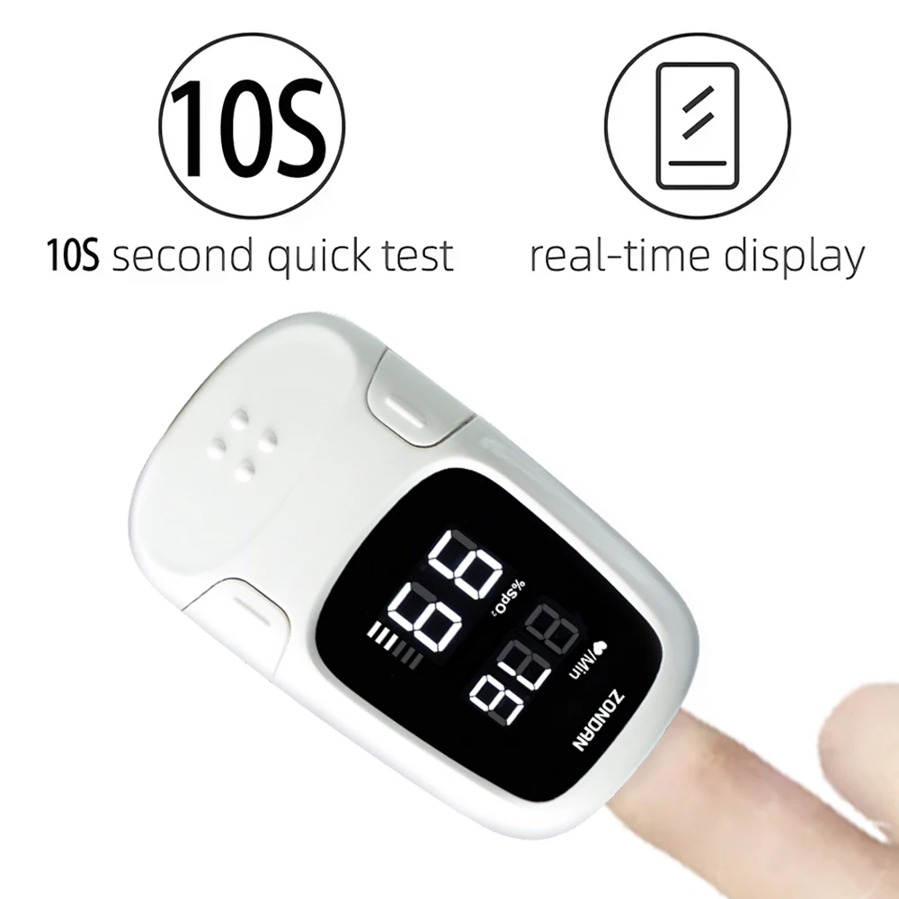 OLEDディスプレイ搭載指先式パルスオキシメーター 心拍数モニター 血中酸素飽和度計 ポータブル指先式オキシメーター検査