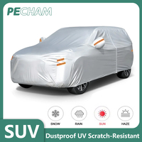 For SUV Car Cover Full Covers with Reflective Strip Waterproof Dustproof UV Scratch-Resistant Sunscreen Protection for Car M-XXL