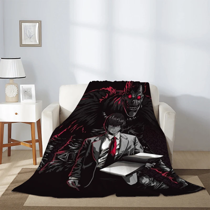 

Death Note Blanket Custom Classic Anime Warm Winter Blankets & Throws Microfiber Bedding Knee Sofa Fleece Fluffy Soft Nap Luxury