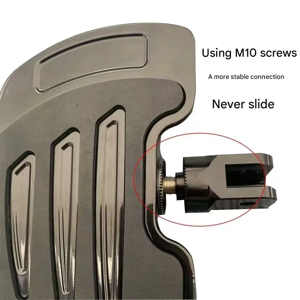 Retro-style enlarged motorcycle pedals, made of aluminum alloy, suitable for Benda Chinchilla 450/500 and Napoleon Bob 500.