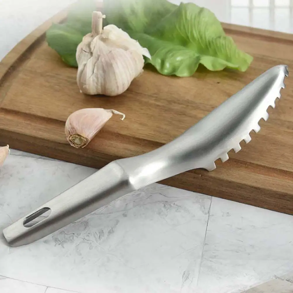 2Pcs Premium Stainless Steel Fish Scaler Remover Effortless Grip No Skid Scales Removed Leaving Flesh Intact Home Restaurant Use