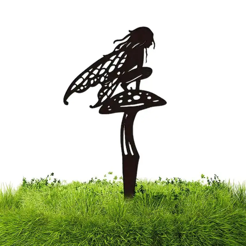 

Fairy Garden Stakes Fairy Elf Dancing Garden Art Metal Fairy Sculpture Metal Lawn Ornaments And Yard Art Fairy Ornaments For