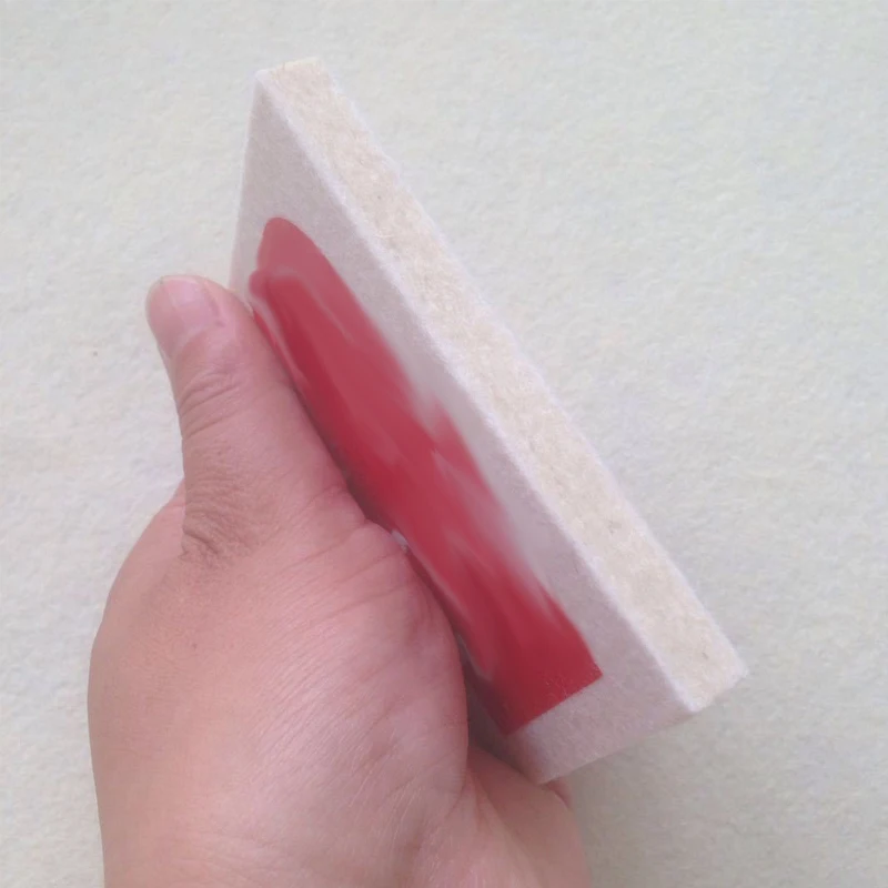 10*7*1cm Car Color Change Film 100% Wool Felt Scraper
