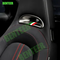 Bandera italiana para asientos de coche, calcomanía de rayas para Fiat Abarth 595 695, accesorios para automóviles, 2 uds.