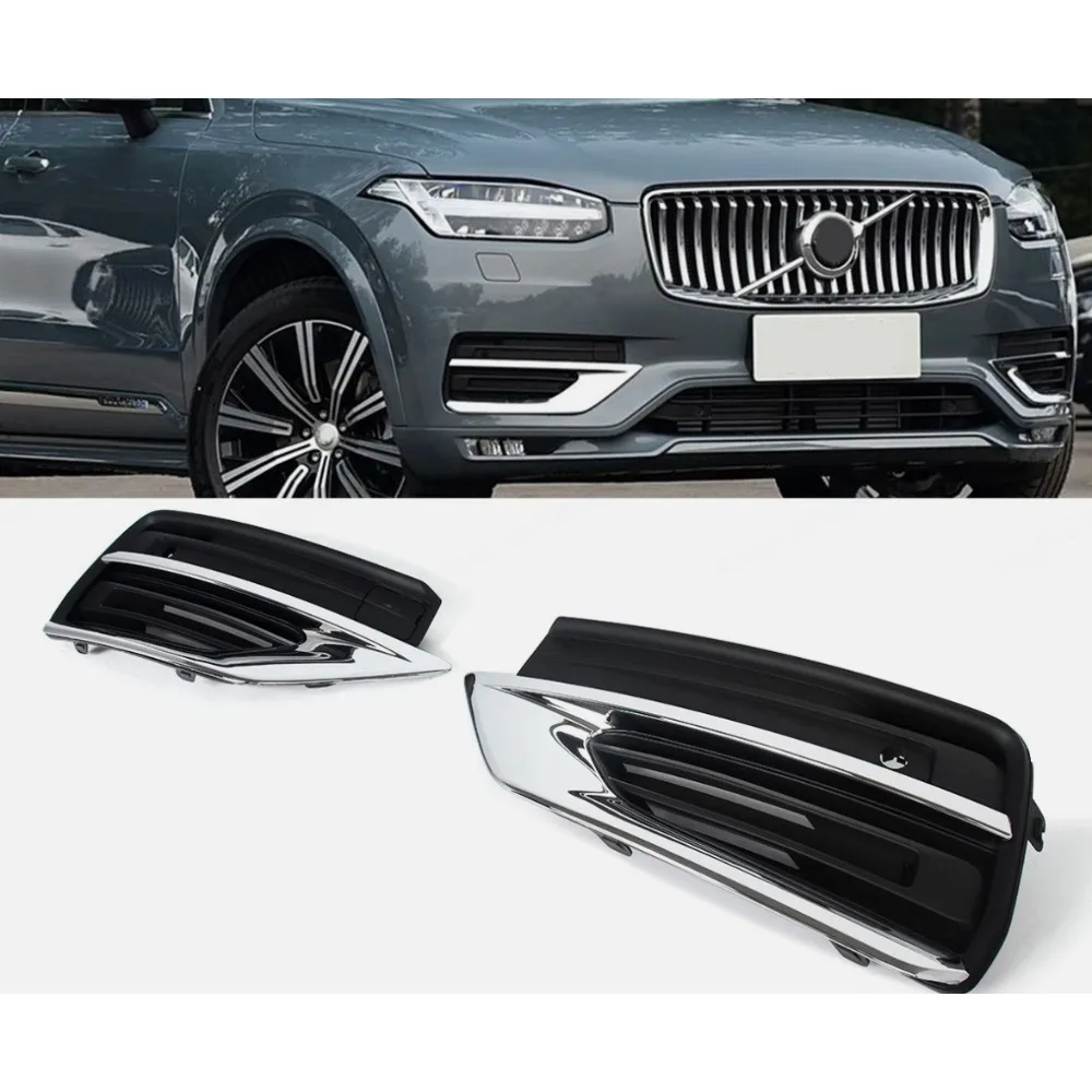 

Left/Right Front Lower Bumper Grilles Trim Chrome Cover Bezel For Volvo XC90 2020- 31663539 31663540 31663515 31663514