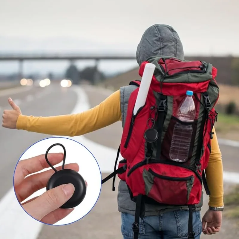Runde Mini-Ohrstöpsel-Aufbewahrungsbox Tragbarer Kunststoffbehälter mit Elastischer Schlaufe Multifunktionaler Behälter für Schmuck & Ohrringe Kleine Gadgets – Detail 4