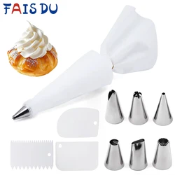 FAIS DU White Piping Bag Cream Nozzles Pastry Tools Accessories for Cake DIY Decorating Pastry Bag Kitchen Baking Candy Tools