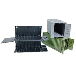 Military Container Model Model Building Blocks MOC Toys For Kids Transformable Technical Bricks Creative DIY Pretend Toys