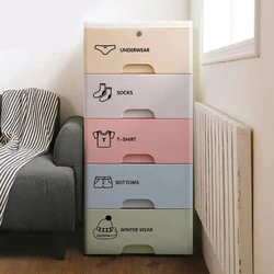 5Pcs/Set Stickers Clothing Labels Label Dresser Wardrobe Closet Sticker Classification Kids Decals Sort Organization Bedroom